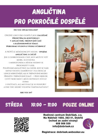 Angličtina pro dospělé -  pouze online